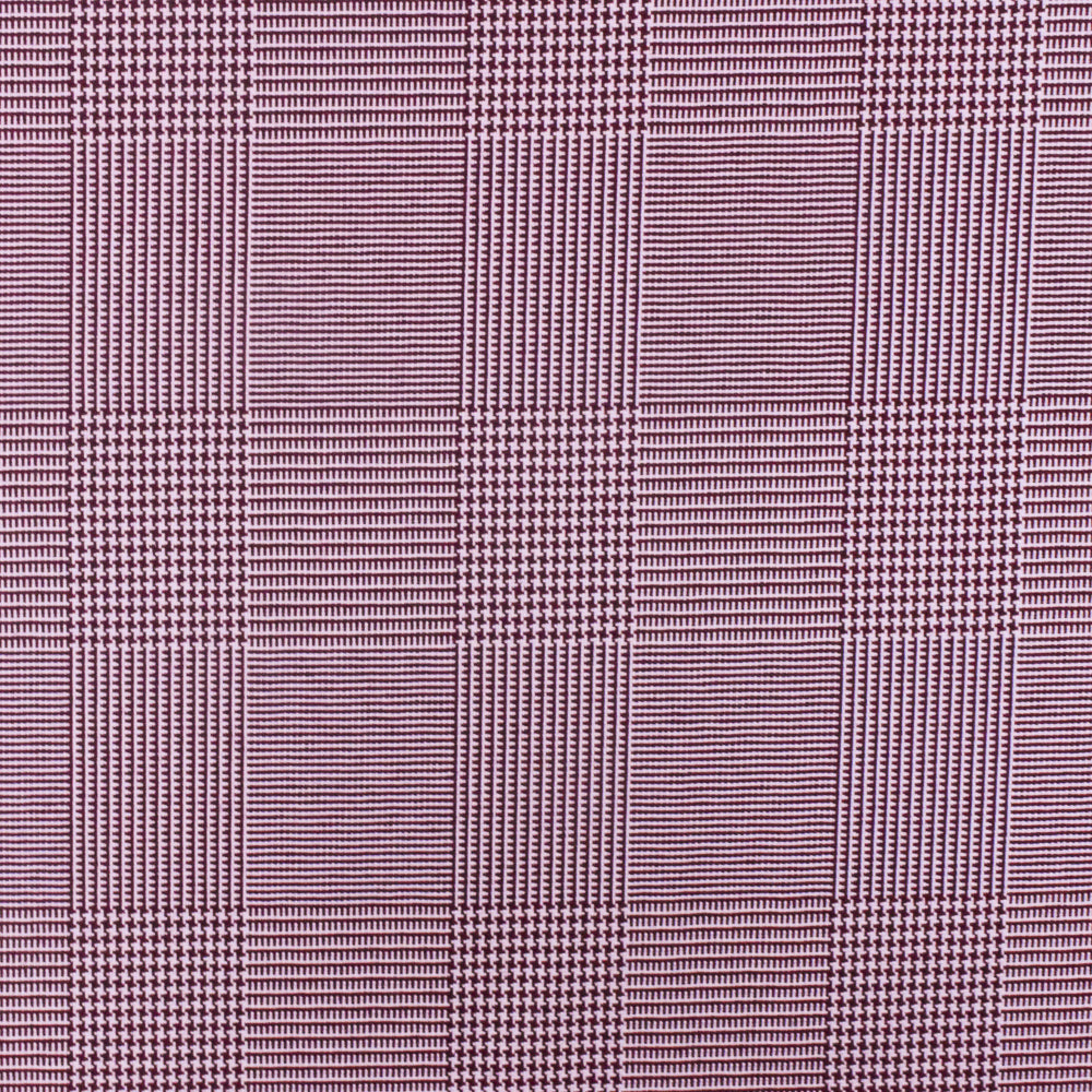 Classic Red-White Plaid Poly Glen Plaid Woven Fabric