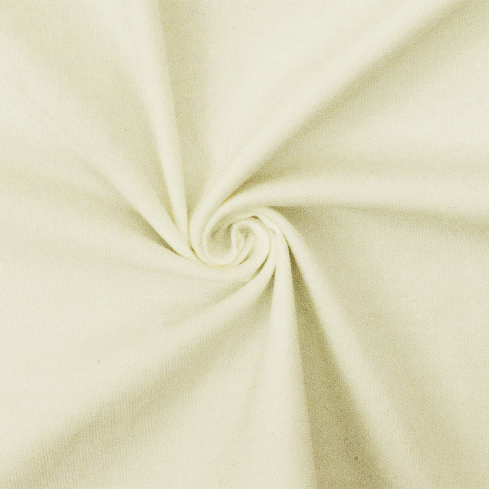Ivory Featherwale Rayon-Cotton Stretch Spandex Corduroy Woven Fabric