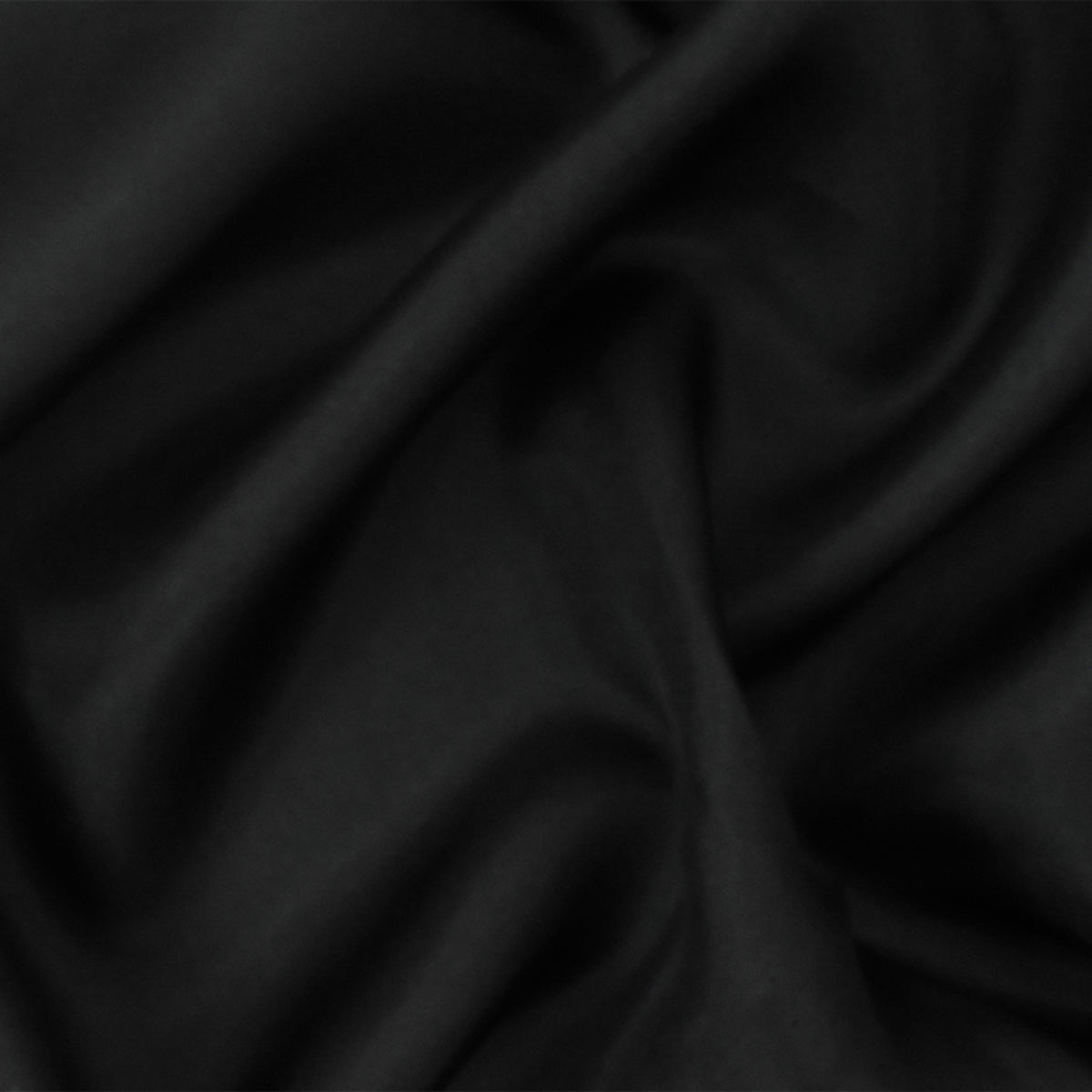 Black Famous Designer Silk Habotai Woven Fabric