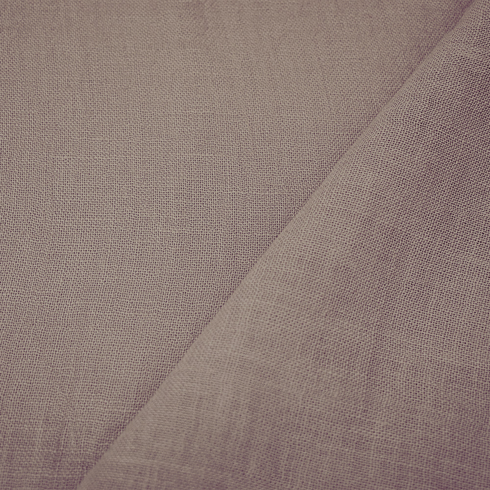 Mauve Purple Washed Semi-Sheer Solid Linen Woven Fabric