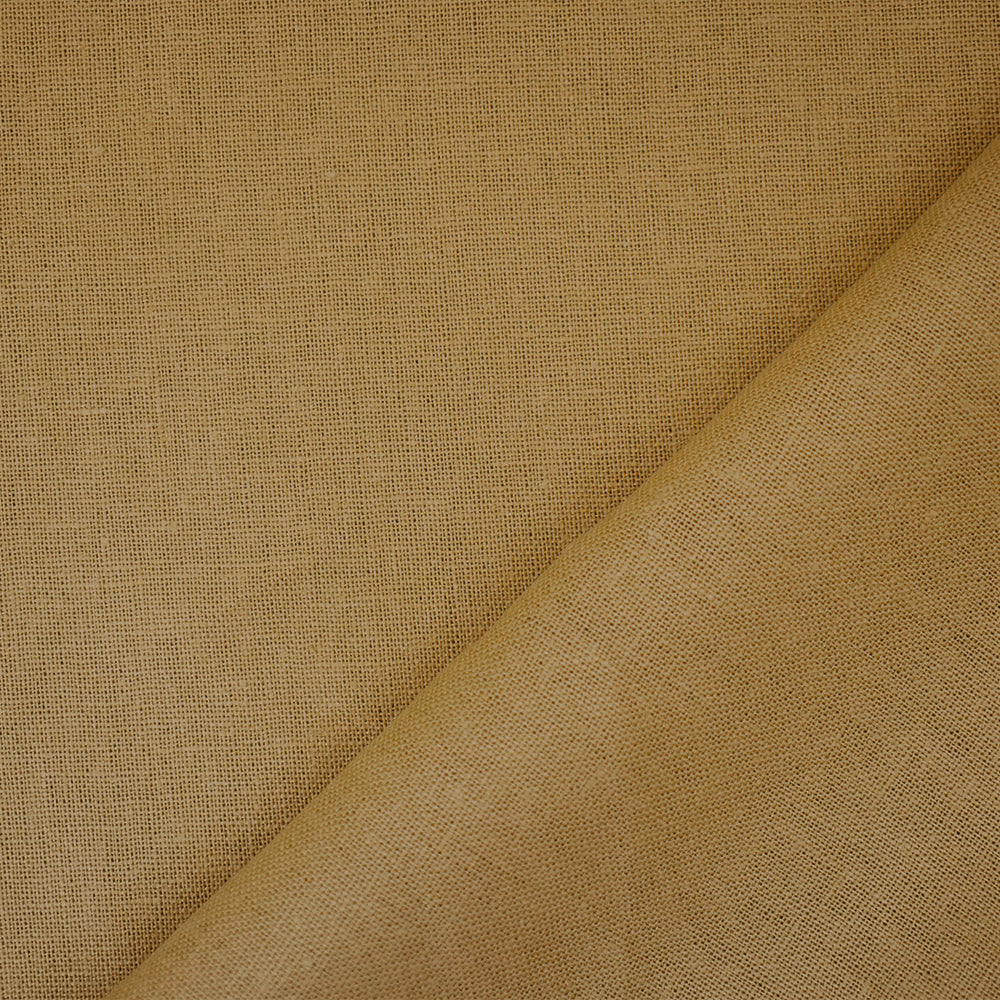 Tan Beige Solid Linen Woven Shirting Fabric
