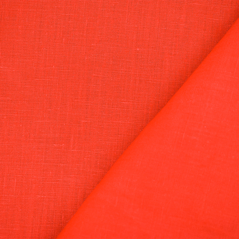 Red Spence Bryson Solid Slub Irish Linen Woven Fabric