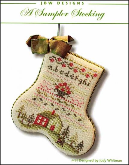 A Sampler Stocking Cross Stitch Pattern by JBW Designs