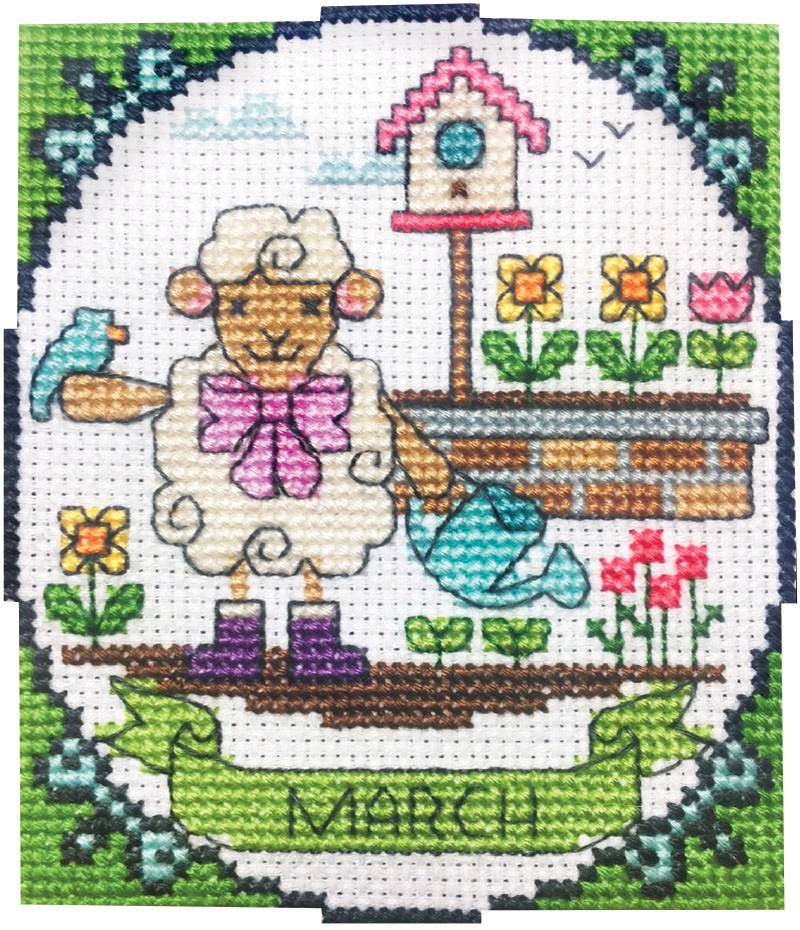 A Year Of Animal Fun & Frolics: March Cross Stitch Pattern by Tiny Modernist