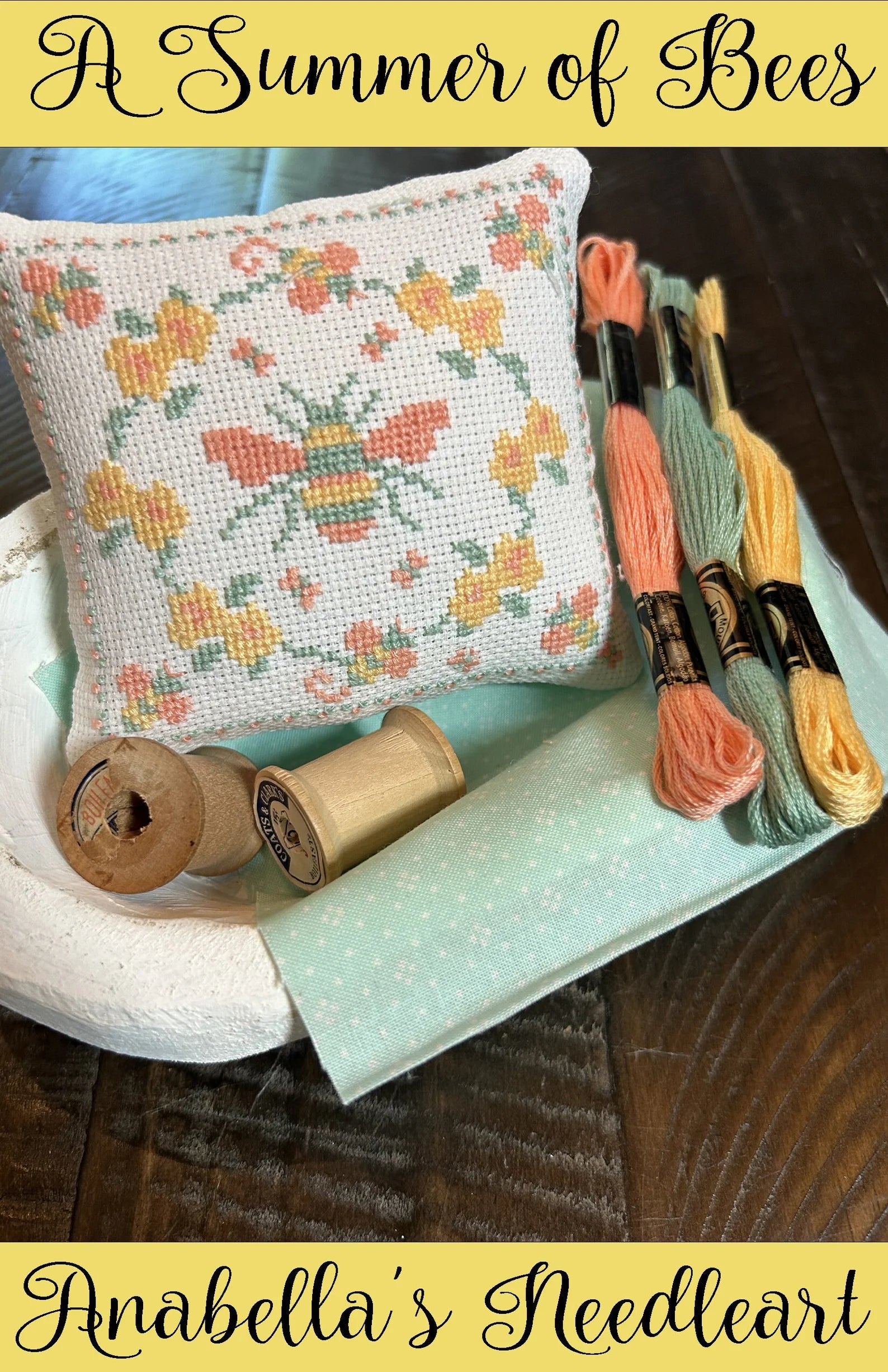 A Summer of Bees Cross Stitch Pattern by Anabella's