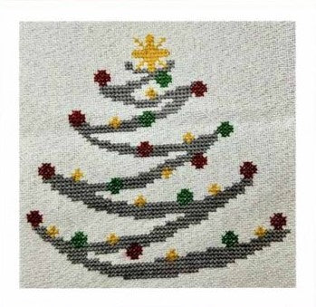Abstract Christmas Tree Cross Stitch Pattern by Salty Stitcher Designs
