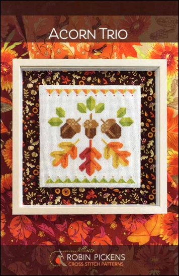Acorn Trio Cross Stitch Pattern by Robin Pickens