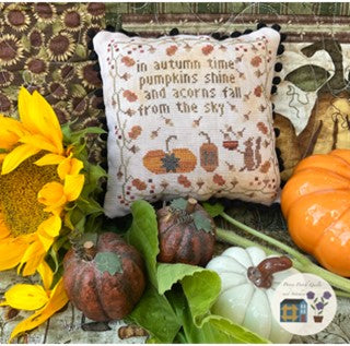 The Acorn Catcher Cross Stitch Pattern by Pansy Patch Quilts and Stitchery