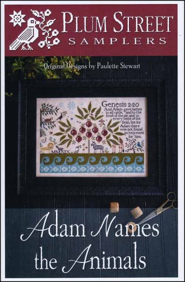 Adam Names The Animals Cross Stitch Pattern by Plum Street Samplers