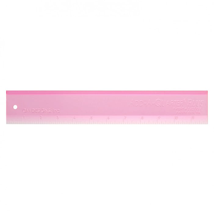 Add-A-Quarter Plus 12in Ruler Pink