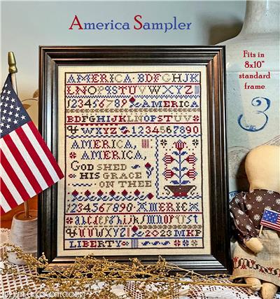 America Sampler Cross Stitch Pattern by The Calico Confectionery