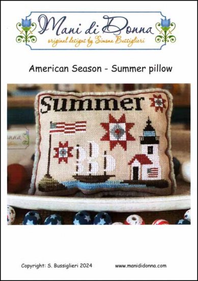 American Season: Summer Pillow | Cross Stitch Pattern by Mani di Donna