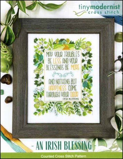 An Irish Blessing Cross Stitch Pattern by Tiny Modernist