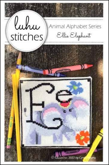 Animal Alphabet Series: Ellie Elephant Cross Stitch Pattern by Luhu Stitches