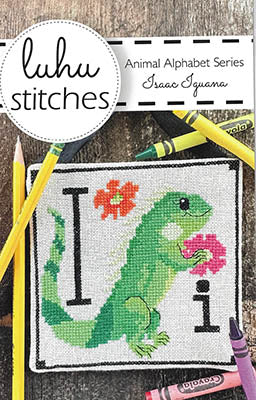 Animal Alphabet Series: Isaac Iguana Cross Stitch Pattern by Luhu Stitches