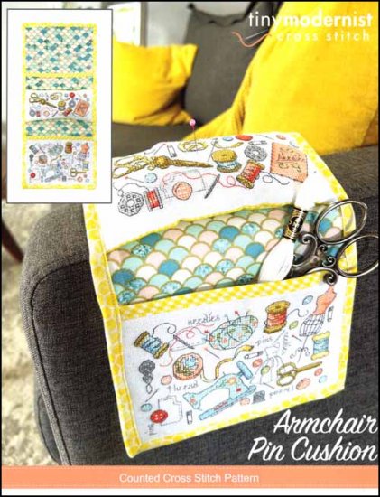 Armchair Pin Cushion Cross Stitch Pattern Tiny Modernist