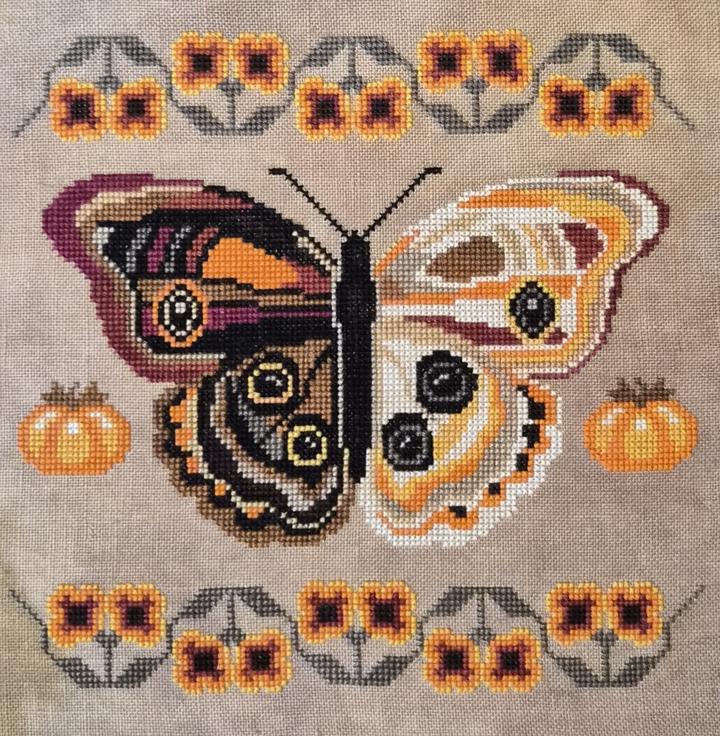 Artsy Housewife A STUDY IN PERSIMMON Cross Stitch Pattern