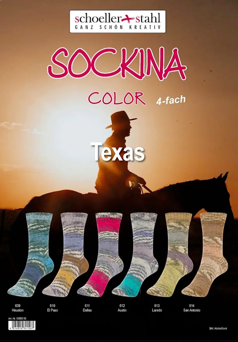 Sockina Sock Yarn - Texas (6 Colors!)
