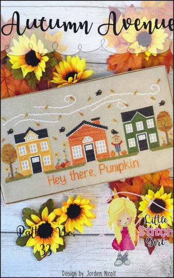Autumn Avenue Cross Stitch Pattern by Little Stitch Girl