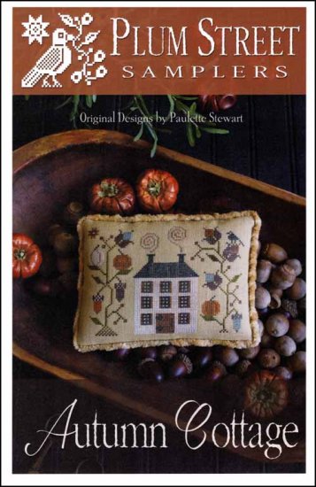 Autumn Cottage Cross Stitch Pattern by Plum Street Samplers