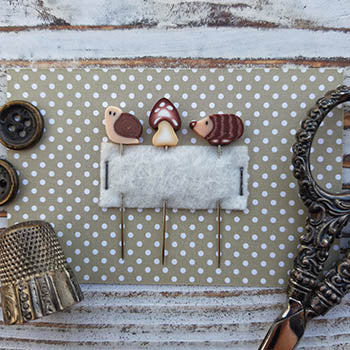 Autumn Friends Pins: Small Pin Set by Puntini Puntini