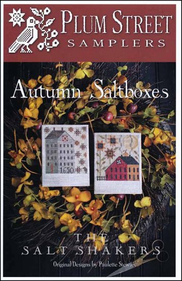 Autumn Saltboxes Cross Stitch Pattern by Plum Street Samplers