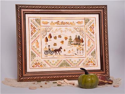 Autumn Wind Cross Stitch Pattern by Samplers and Primitives