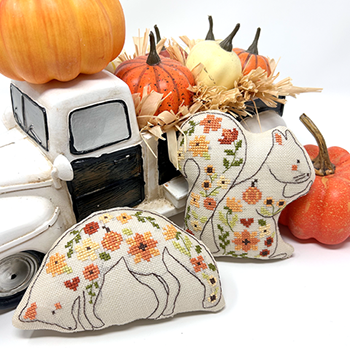 Autumn Animal Pillows Cross Stitch Pattern by Tiny Modernist