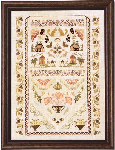 Autumn Band Sampler Cross Stitch Pattern by Samplers and Primitives