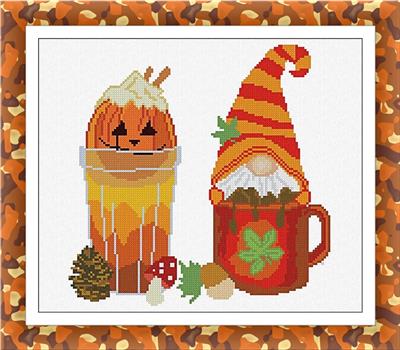 Autumn Drinks Cross Stitch Pattern by Alessandra Adelaide Needleworks