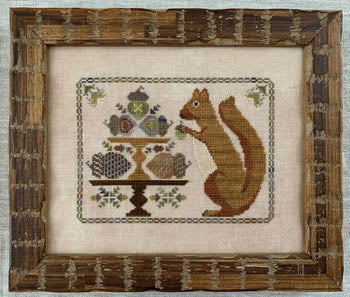 Autumn Squirrel Cross Stitch Pattern by The Blue Flower