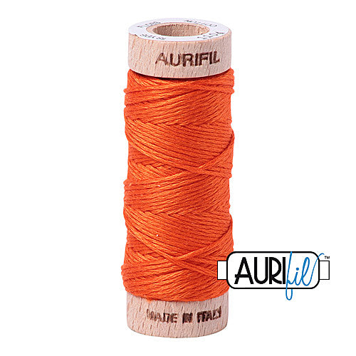 Aurifil Mako Cotton 6-Strand Floss 16 m (18 yd.) spool - 1104 Neon Orange (By Special Order: Read description for full details)