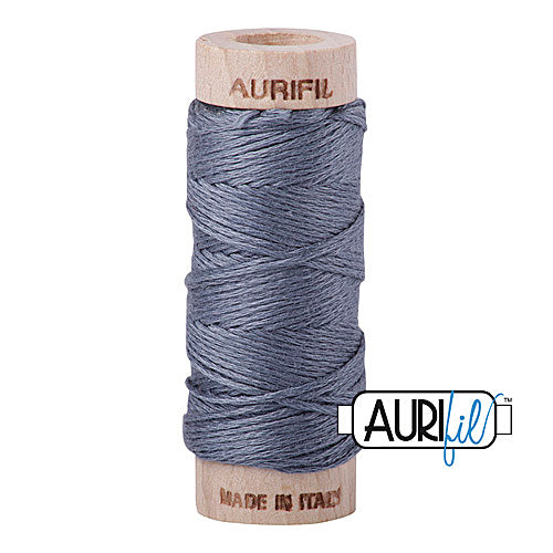 Aurifil Mako Cotton 6-Strand Floss 16 m (18 yd.) spool - 1246 Very Dark Grey (By Special Order: Read description for full details)
