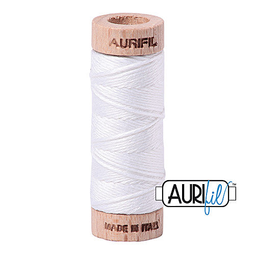 Aurifil Mako Cotton 6-Strand Floss 16 m (18 yd.) spool - 2024 White (By Special Order: Read description for full details)