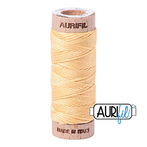Aurifil Mako Cotton 6-Strand Floss 16 m (18 yd.) spool - 2130 Medium Butter (By Special Order: Read description for full details)