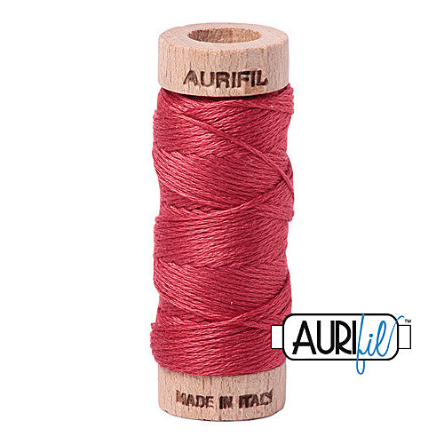 Aurifil Mako Cotton 6-Strand Floss 16 m (18 yd.) spool - 2230 Red Peony (By Special Order: Read description for full details)