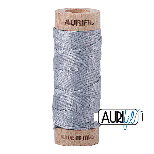 Aurifil Mako Cotton 6-Strand Floss 16 m (18 yd.) spool - 2610 Light Blue Grey (By Special Order: Read description for full details)