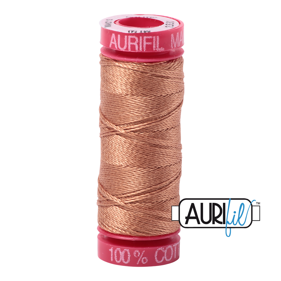Aurifil 50wt Cotton Light Chestnut Brown 2330 200m Spool