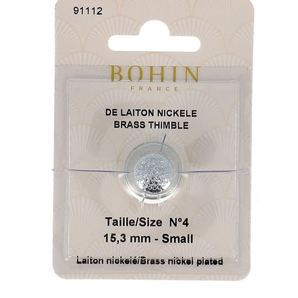 BOHIN Thimbles Brass Nickel Number 4 Blister #BOH91112