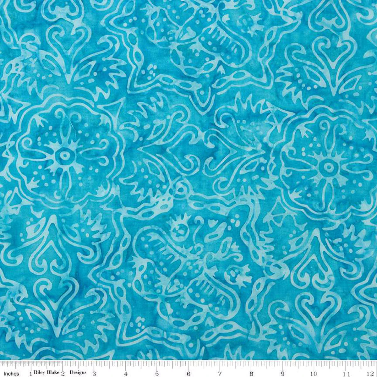 Expressions Batiks Elementals Rainbow Brights Ocean Blue Fabric Yardage
