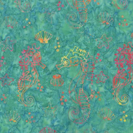 Aqua Seahorse Batik