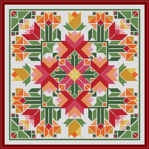 Barn Garden Cross Stitch Pattern by CM Designs
