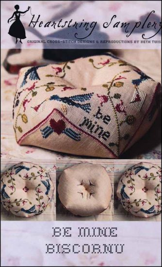 Be Mine Biscornu Cross Stitch Pattern by Heartstring Samplery