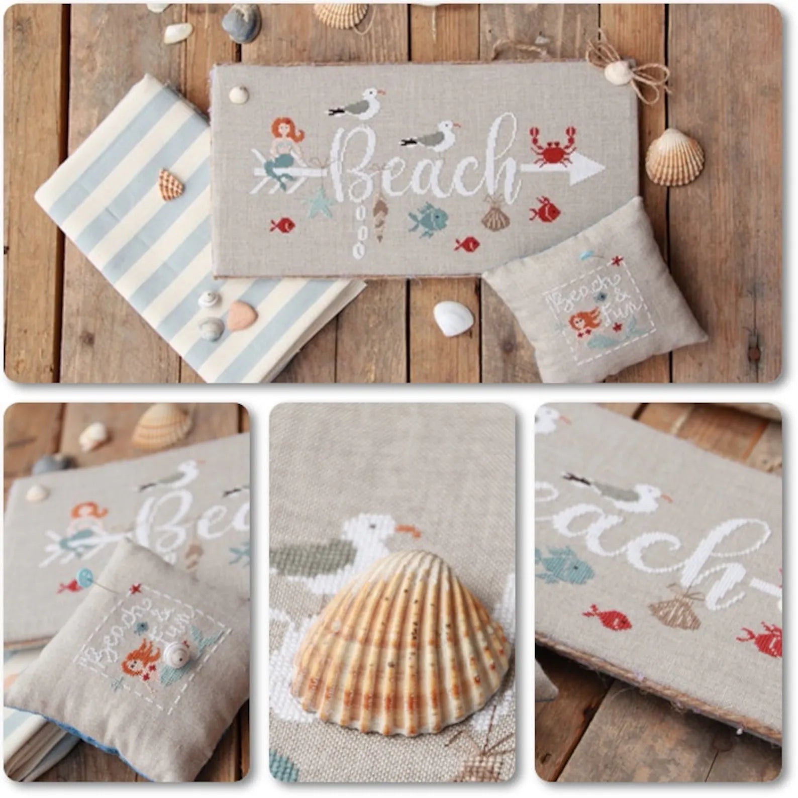Beach Cross Stitch Pattern by Madame Chantilly