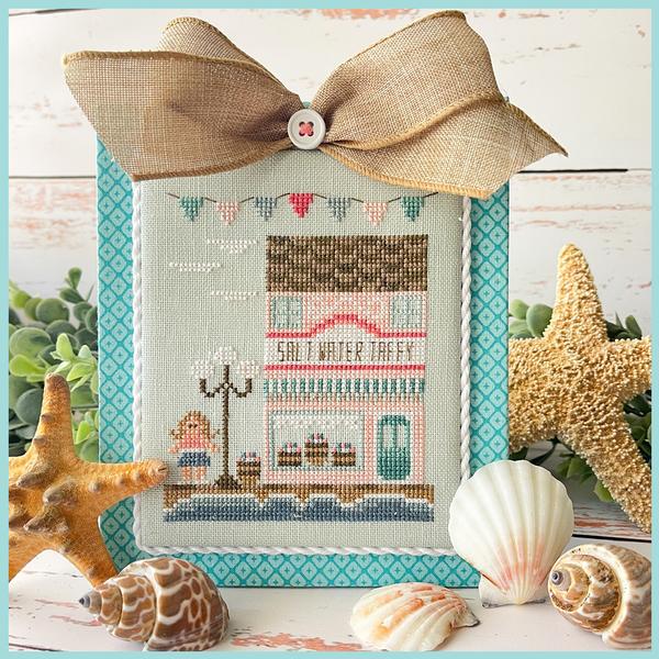 Salt Water Taffy Shop Beach Boardwalk Cross Stitch Pattern Country Cottage Needleworks
