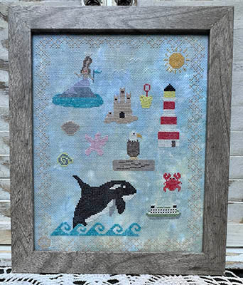 Beach Sampler Cross Stitch Pattern by SamBrie Stitches Designs