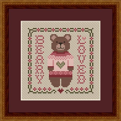 Beary Loved Cross Stitch Pattern by Happiness Is HeartMade