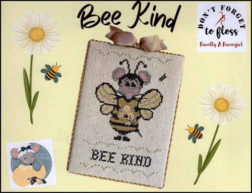 Bee Kind Cross Stitch Pattern by Finally A Farmgirl