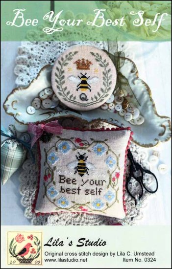 Bee Your Best Self Cross Stitch Pattern by Lila's Studio
