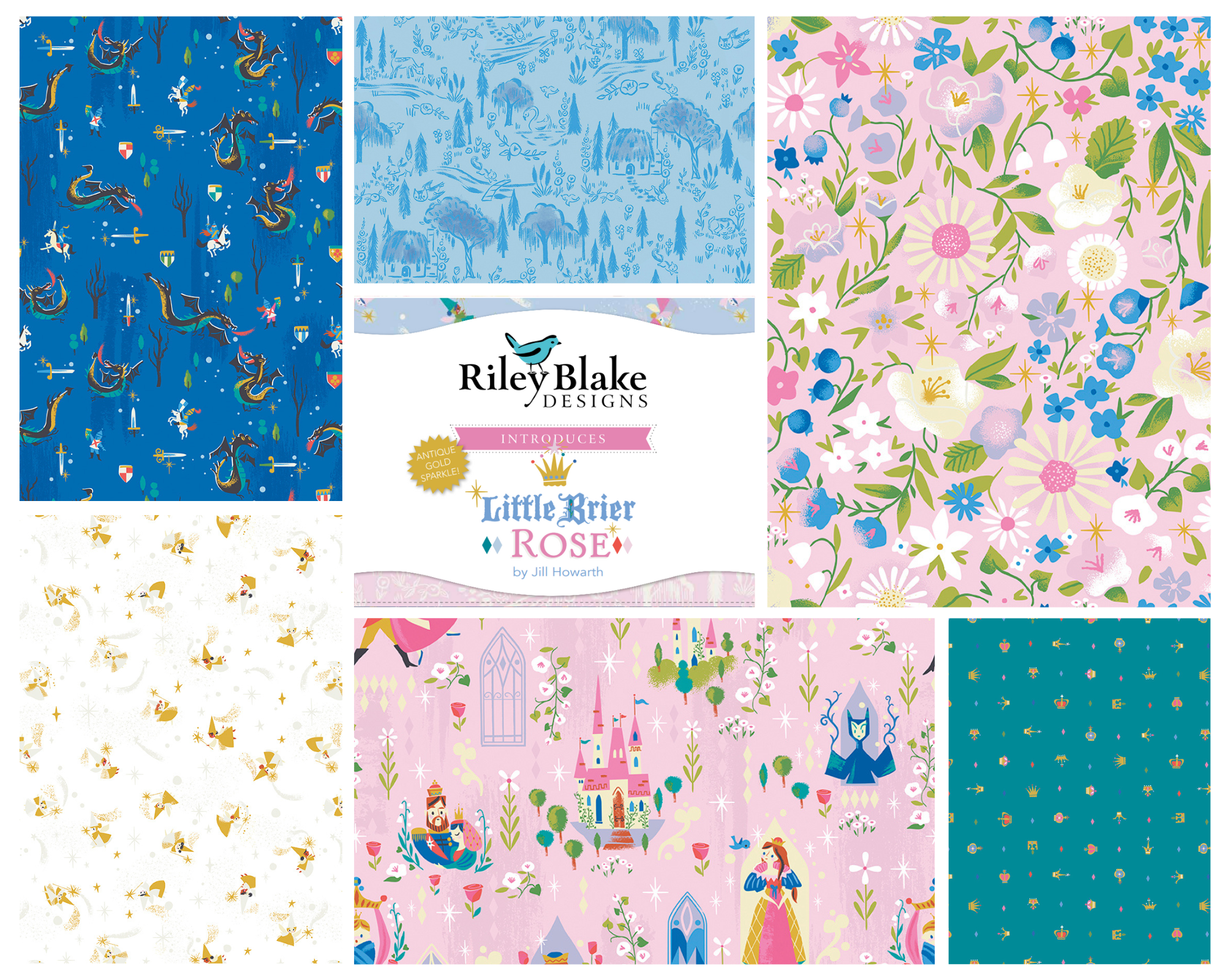 Fat Quarter Whole Collection Bundle - Little Briar Rose - Riley Blake Designs